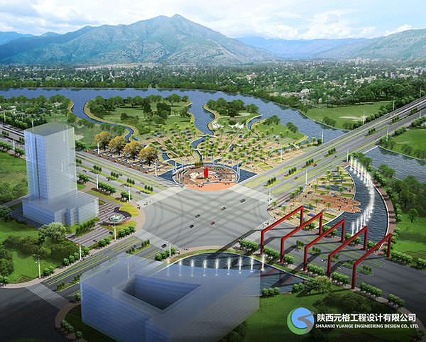 陜西公路橋梁-路口綠化設計